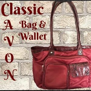 Avon purse & wallet with Snake Skin accents